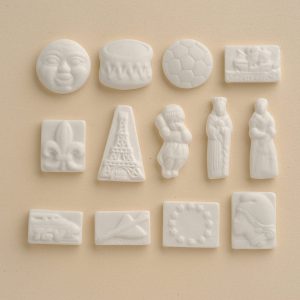 144 fèves assorties biscuits blancs