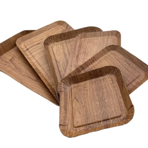 475 barquettes en carton 180 ml 204 x 124 x 15 mm bois foncé fromager