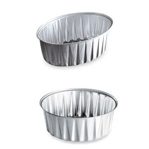 100 ramequins ovales en aluminium 122x89x40 mm – pour cuisson et présentation de plats individuels