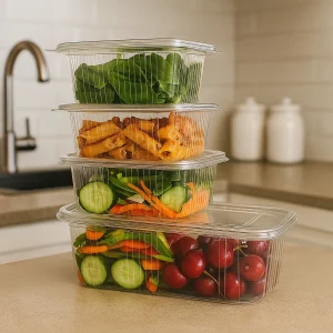 100 barquettes alimentaires avec couvercle