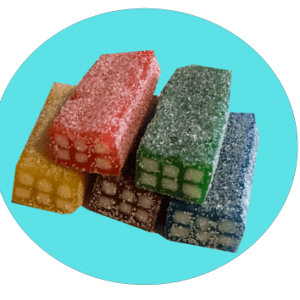 Briques multicolores 100gr