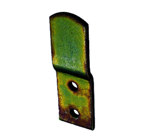 Crochet de rappel déport 3 mm en acier zingué noir