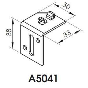 Patte de fixation acier 38/33 mm