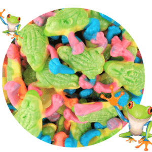 Grenouilles fourrées multicolores VIDAL 100gr