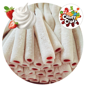 Long bâton fourré fraise crème X1