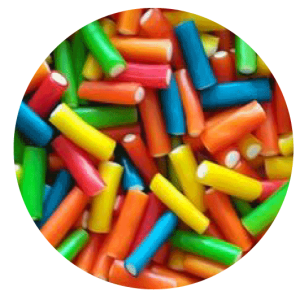 Mini cables lisses multicolores 100 gr