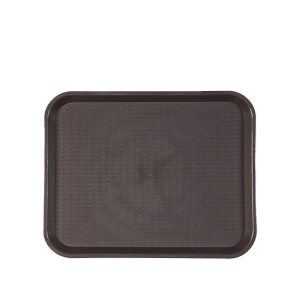 24 plateaux fast-food chocolat en polypropylène – format 27,5×35,5 cm